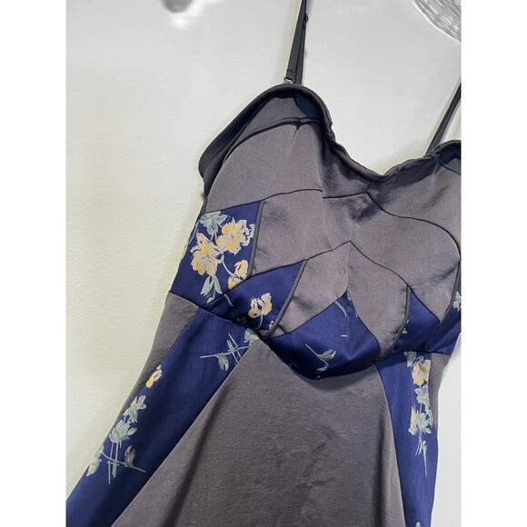 Free People Boho Elegant High Low Dress Floral Purple Size 0 - Picture 6 of 7